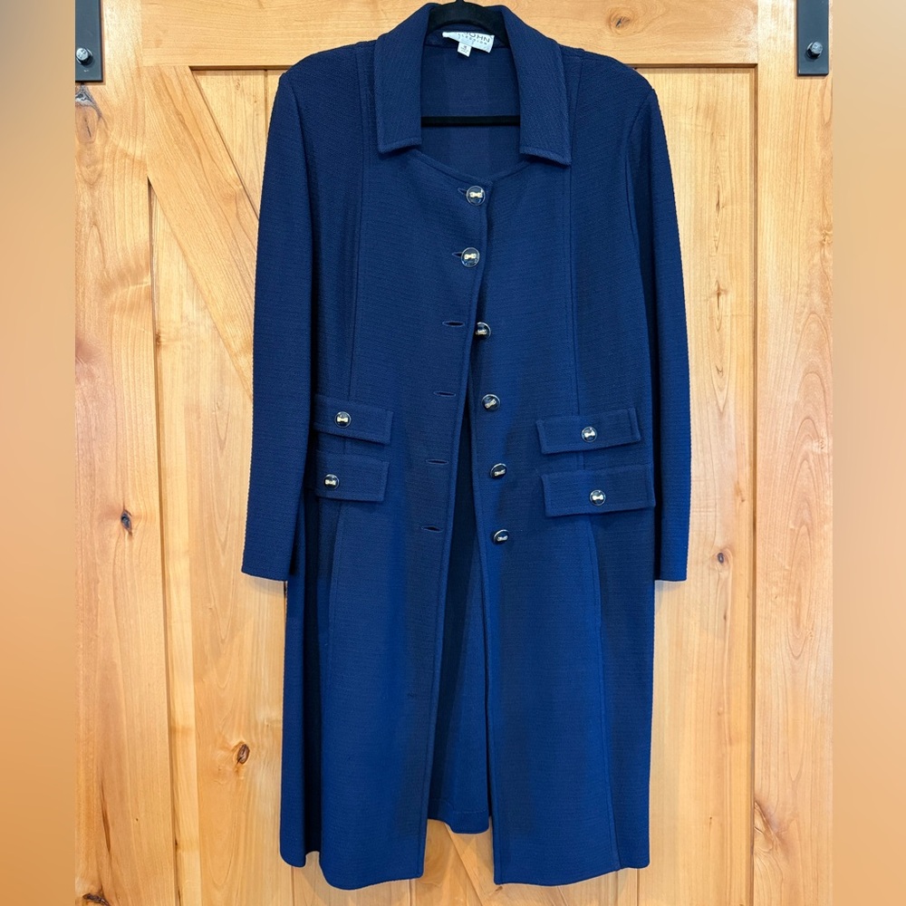 St. John Deep Blue Trench Coat